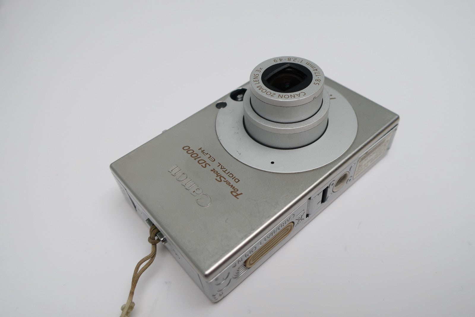 Canon PowerShot Digital ELPH SD1000 7.1MP - Silver W/Battery+Charger TESTED.
