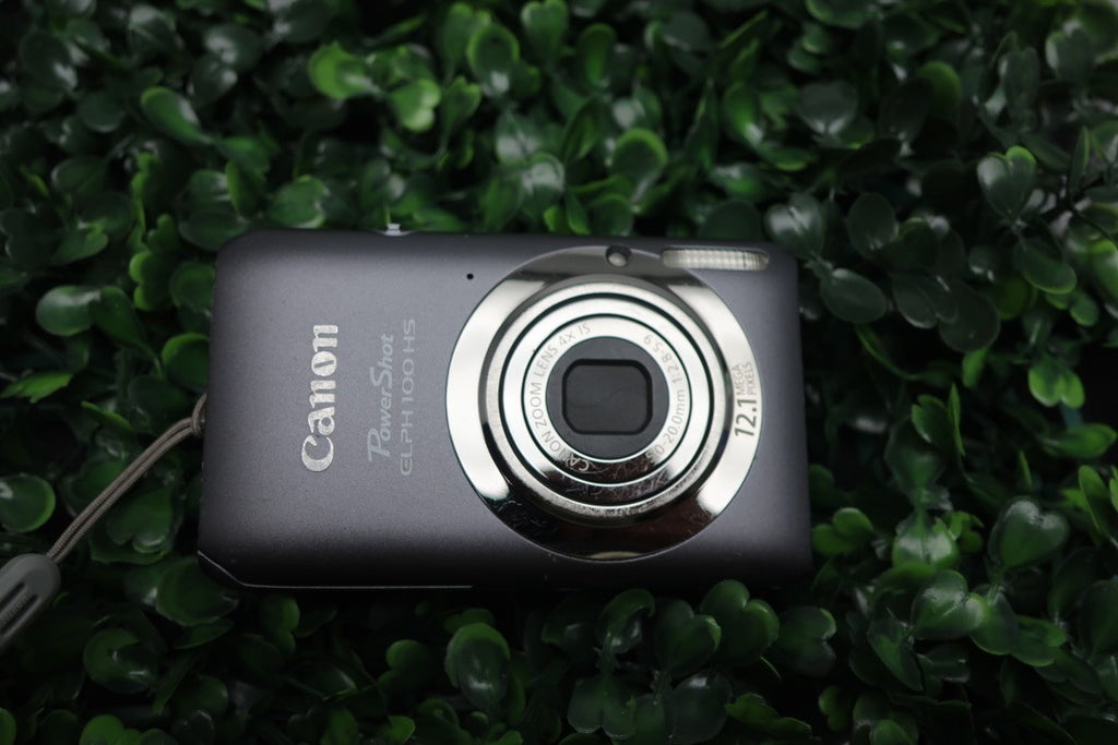 Canon PowerShot ELPH 100 HS Gray 12.1MP Digital Camera Bundle - Tested Working