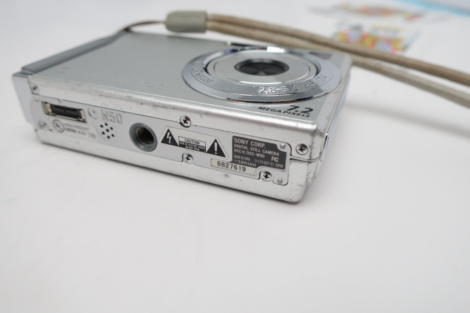 Sony Cyber-shot DSC-W80 Digital Camera 7.2 MP W/Battery+Charger  - Tested